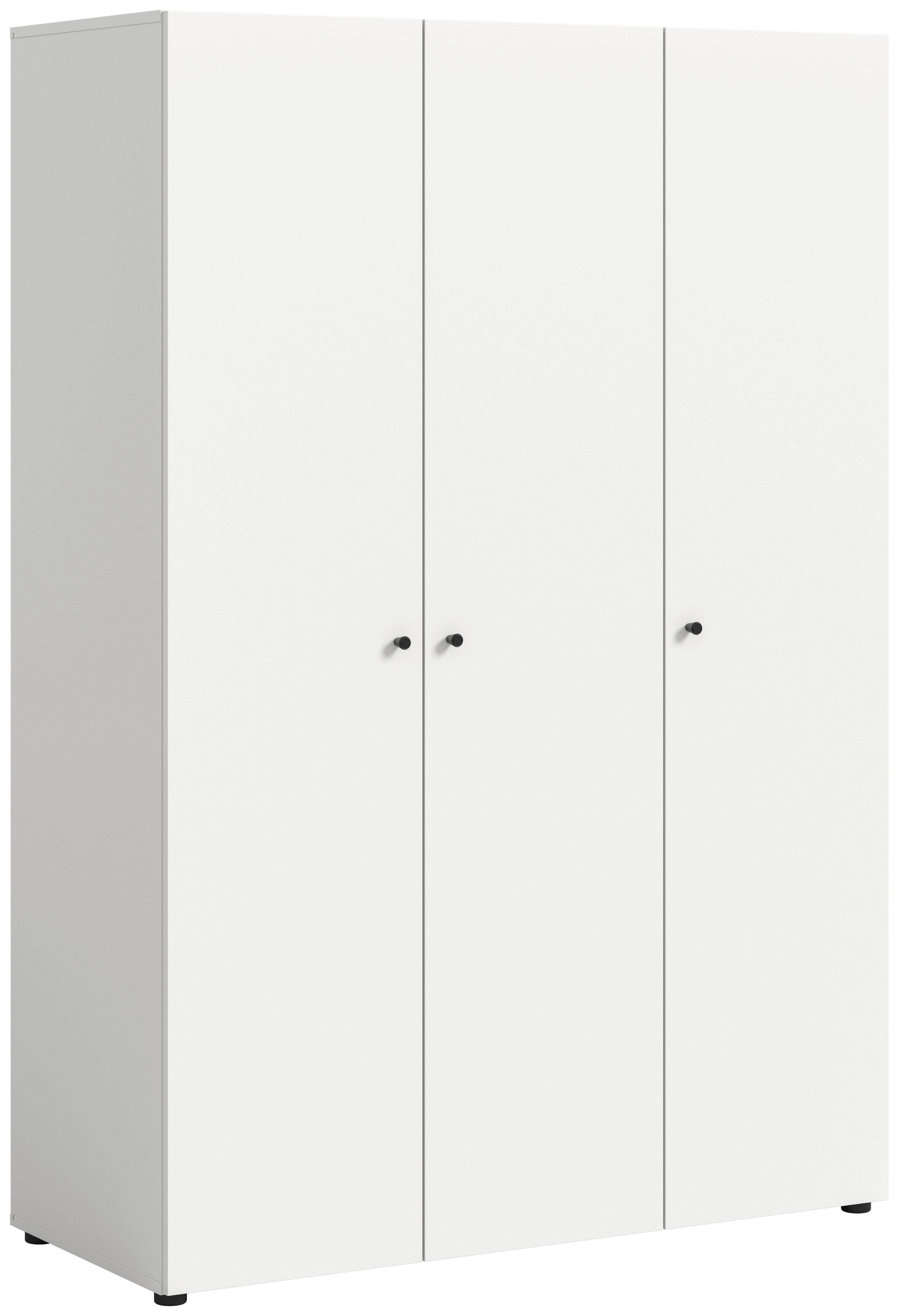Drehtürenschrank Darwin, Weiß B: 120 Cm - Weiß, MODERN, Holzwerkstoff (120/176/51cm) - MID.YOU