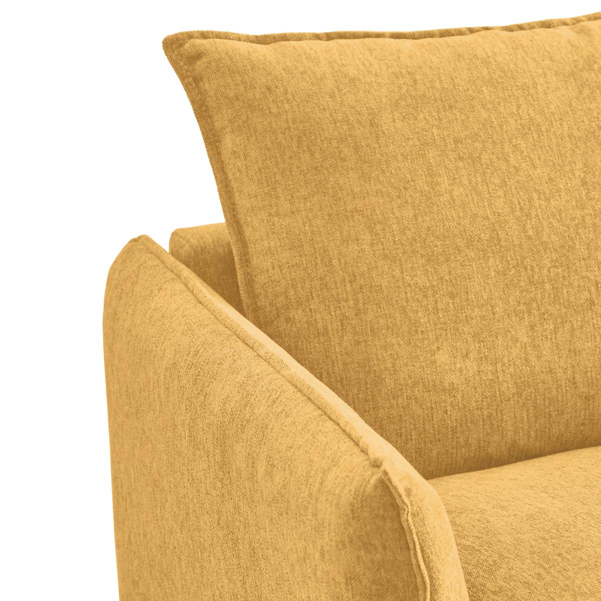 Sessel Skye Senfgelb B: 96 cm - Senfgelb/Schwarz, Design, Textil (96/84/100cm) - Livetastic