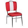 Retro židle Elivis bílá/červená - bílá/barvy stříbra, Moderní, kov/plast (47/90/45cm) - MID.YOU