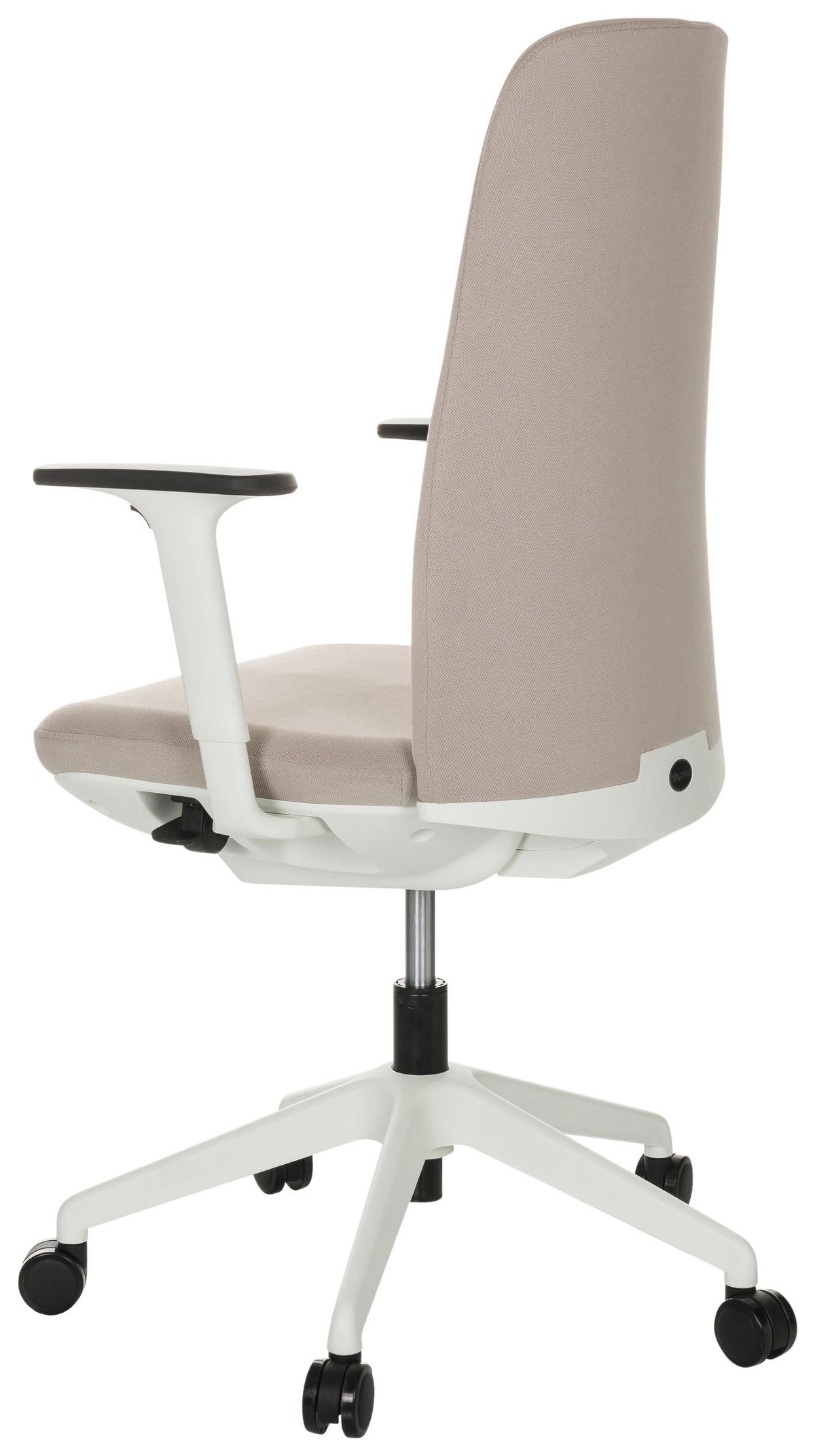 Bürostuhl Nestora Mit Armstützen Beige - Beige/Schwarz, Basics, Kunststoff/Textil (70/103-113/70cm) - MID.YOU