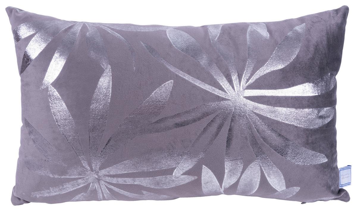 Zierkissen Prisma 30/45x50/45 Cm Polyester Graphit/silberf. - Silberfarben/Graphitfarben, KONVENTIONELL, Textil (30x45/50x45cm)