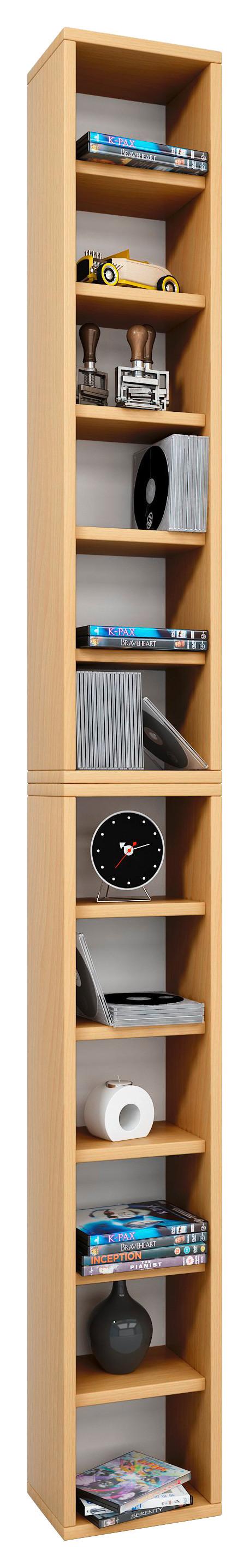 CD Regál Bigol buk - farba buka, Konventionell, kompozitné drevo (21/183/20cm) - MID.YOU