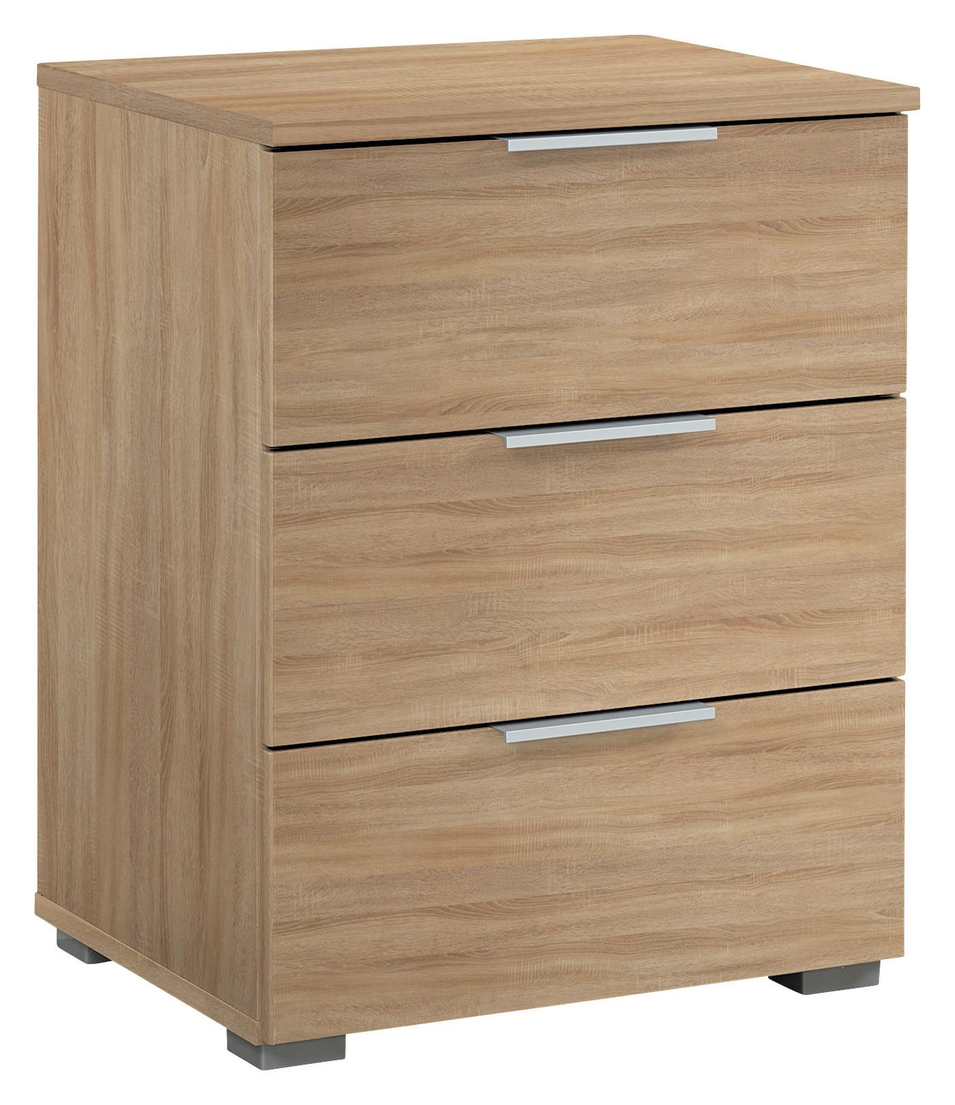 Nachtkästchen Sonoma Eiche Dekor H: 62 Cm Alabama - Alufarben/Sonoma Eiche, MODERN, Holzwerkstoff (47/62/42cm) - Rauch Möbel