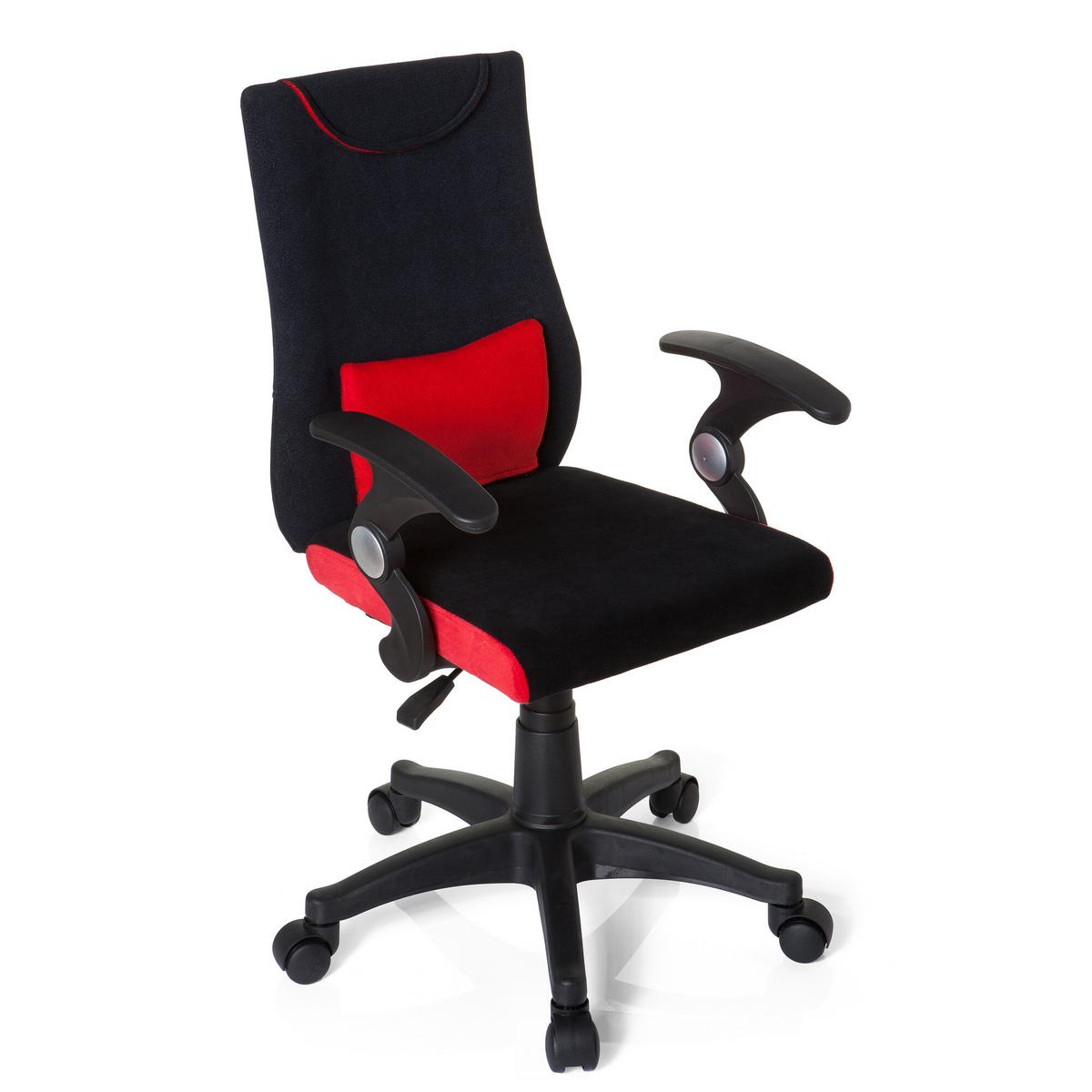 Jugenddrehstuhl Kiddy Pro Al Rot/Schwarz - Rot/Schwarz, Basics, Kunststoff (50/87-97/40cm) - MID.YOU