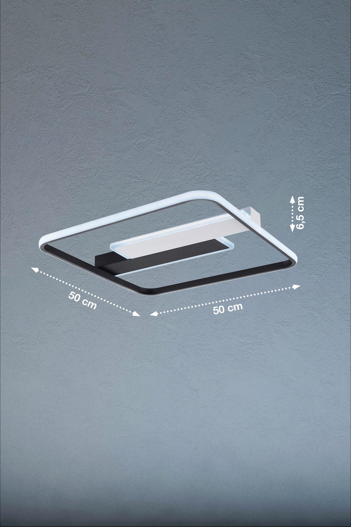 Led-deckenleuchte 21310 Blithe - Sandfarben/Schwarz, Design, Metall (50/50/5cm) - Fischer & Honsel