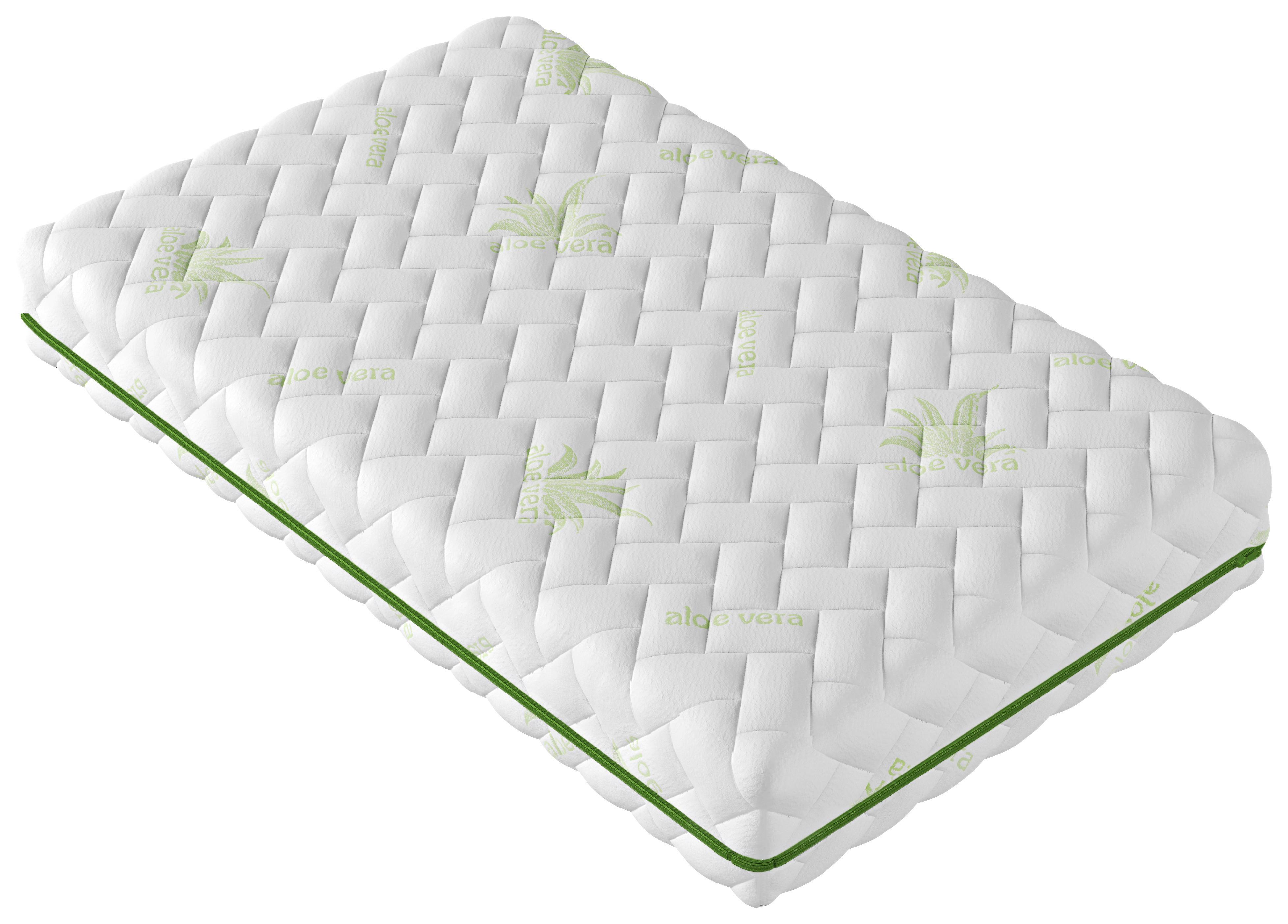 Wendematratze Aloe Soft H2/H3 180x200cm - Weiß/Grün, Basics, Textil (180/200cm) - P & B