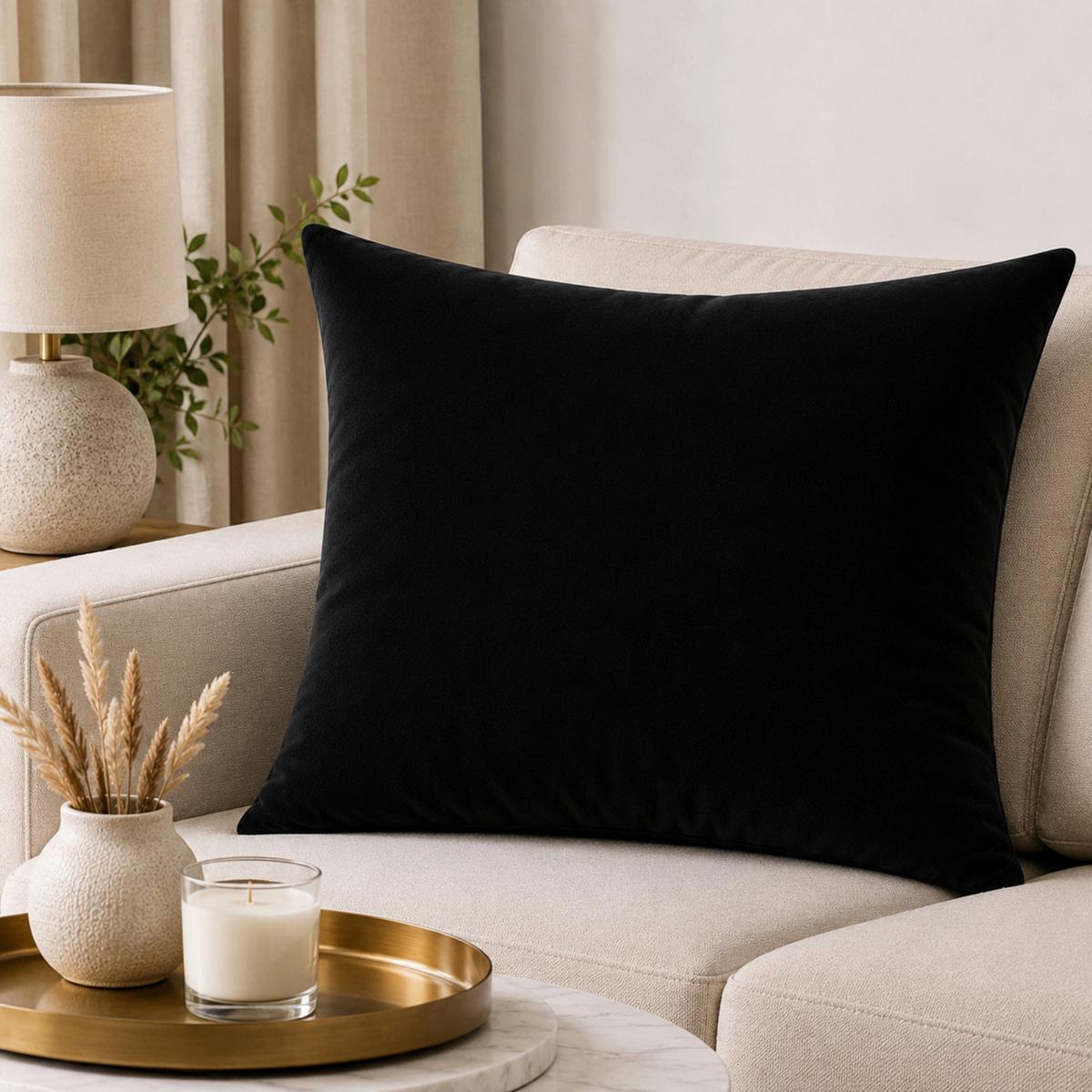 Díszpárna Franzi Kb. 60/60cm - fekete, Modern, textil (60/60cm) - Luca Bessoni