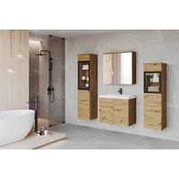 Kúpeľňa 4-dielňa MADRIT II dekor dub Artisan - biela/dub artisan, Lifestyle, kompozitné drevo/plast (120cm) - P & B