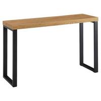 Konzolový stolík s kovovými nohami š: 120cm - hnedá/čierna, Modern, kov/kompozitné drevo (120/39/75,5cm) - MID.YOU