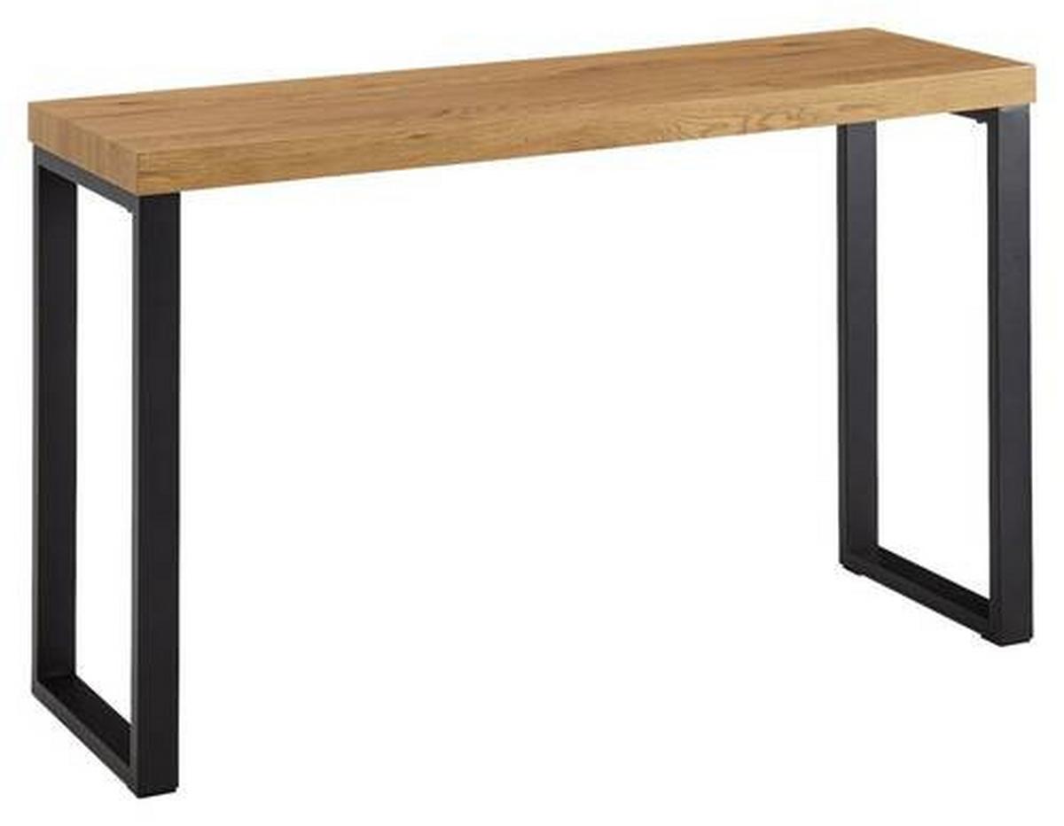 Konzolový stolík s kovovými nohami š: 120cm - hnedá/čierna, Modern, kov/kompozitné drevo (120/39/75,5cm) - MID.YOU