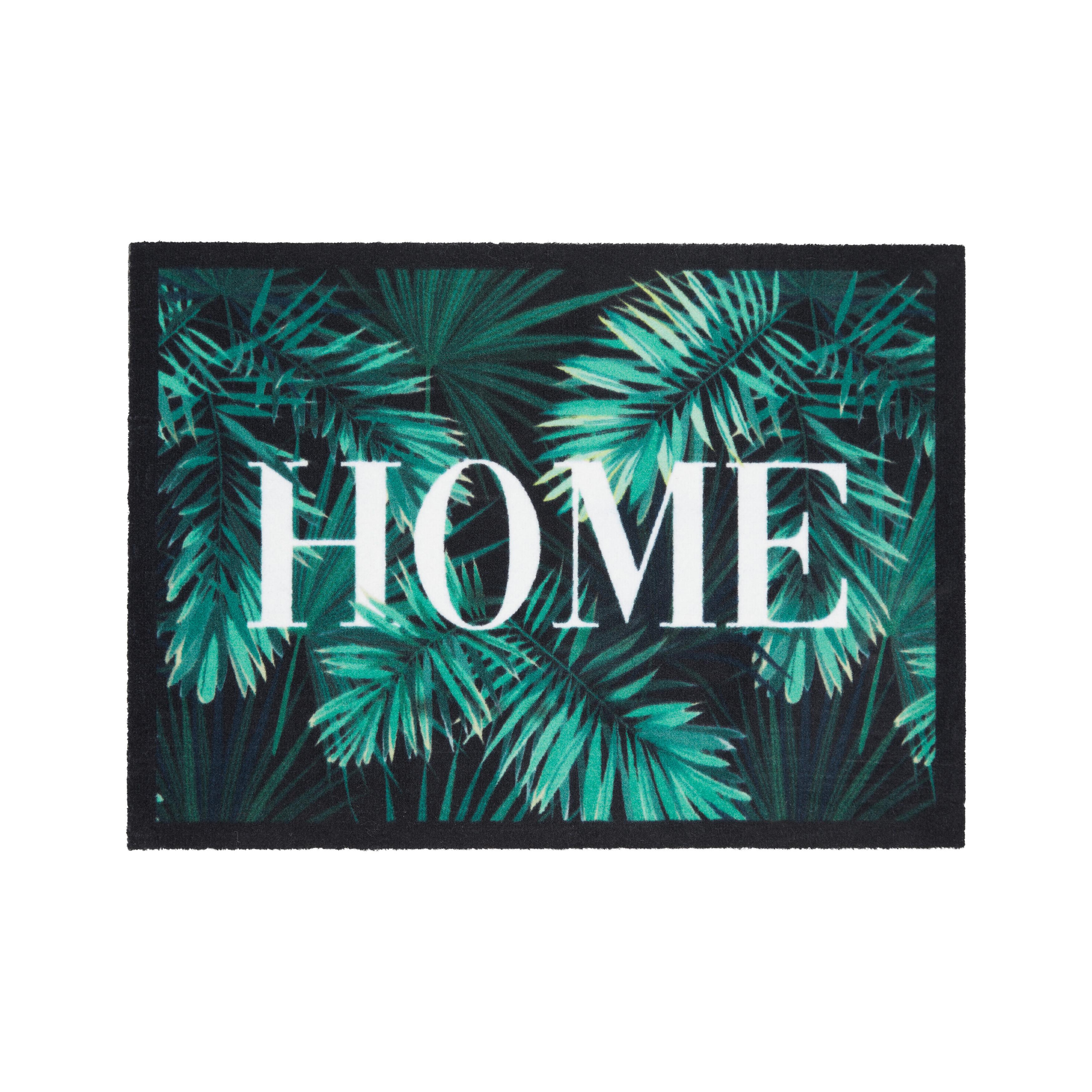 DVEŘNÍ ROHOŽKA Jungle Leaves, 50/70cm - zelená/antracitová, Basics, plast (50/70cm) - Modern Living