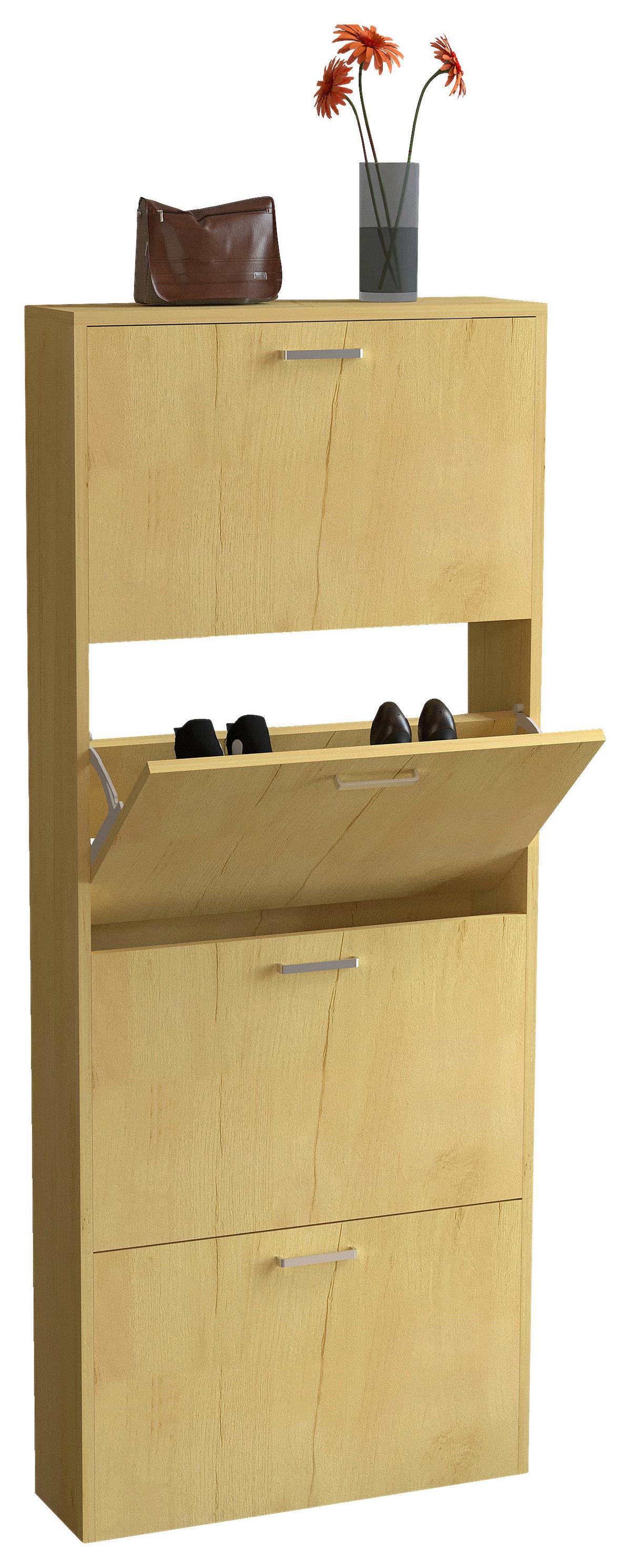 Schuhschrank Sulos Honigeiche Dekor - Honigeiche, Design, Holzwerkstoff (59/144/17cm) - MID.YOU