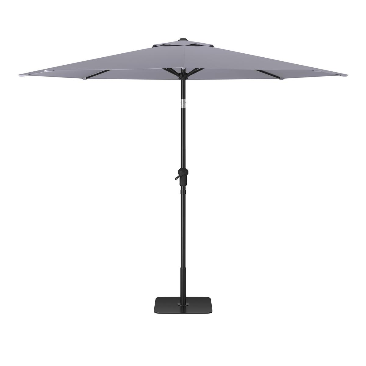 Sonnenschirm Tropea - Dunkelgrau/Hellgrau, MODERN, Textil/Metall (291cm) - Beldano