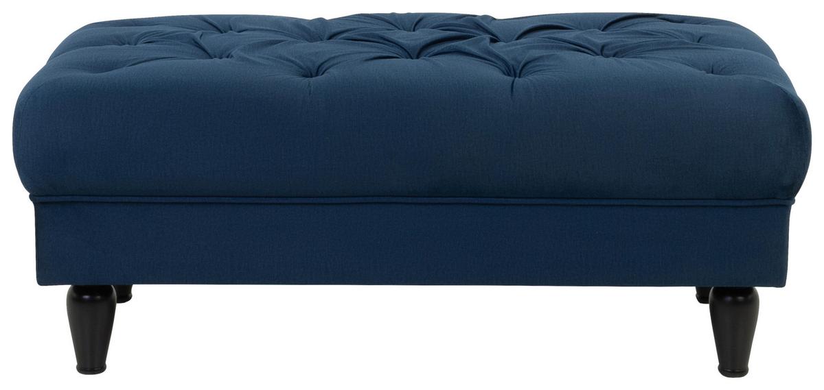 Hocker Cupido - Schwarz/Dunkelblau, Design, Textil (110/44/56cm) - MID.YOU