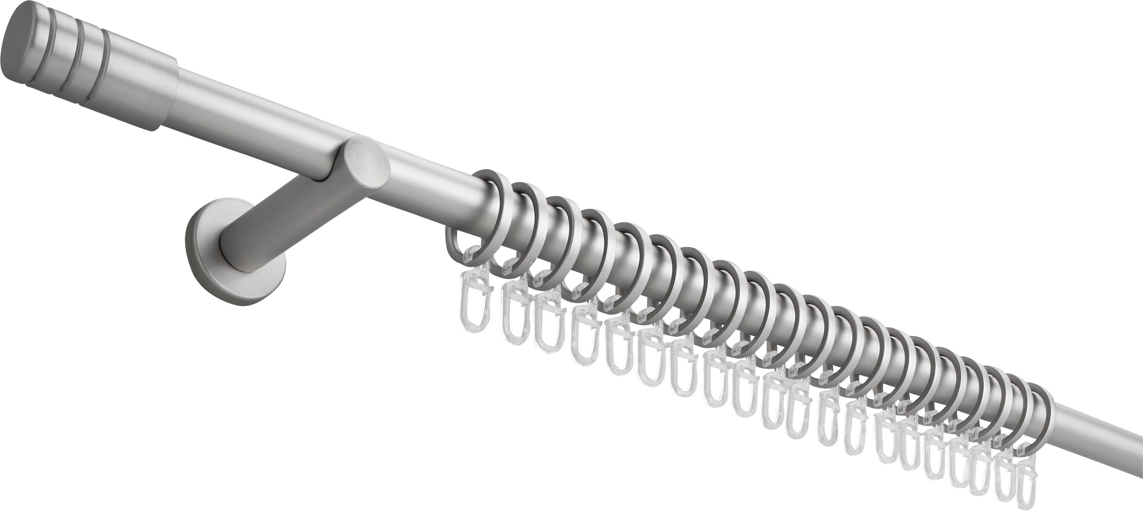 Sada tyčí na závesy Rillcube, 160-280cm - farba ušľachtilej ocele, kov (160-280cm) - Premium Living