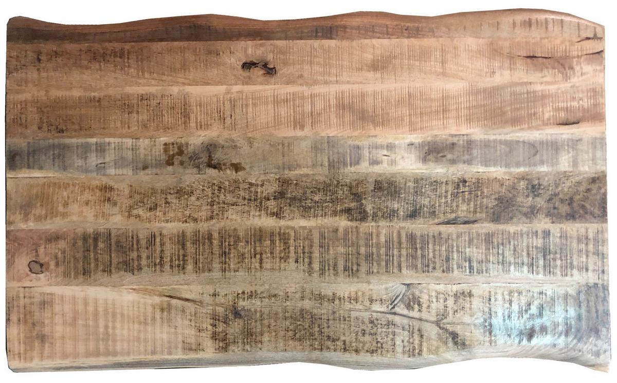 Esstisch Naturfarben /Silberfarben L: 200cm - Silberfarben/Naturfarben, MODERN, Holz/Metall (200/100/76cm) - MID.YOU