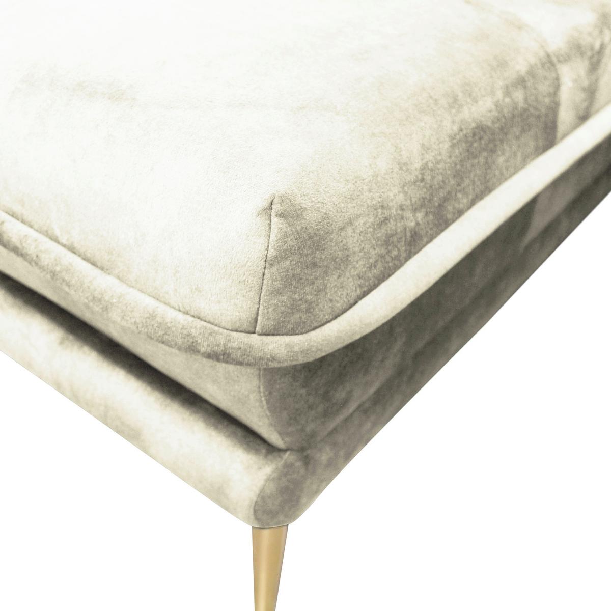 Ecksofa Whisper Creme S: 196x264 cm - Goldfarben/Creme, Design, Textil (196/264cm) - MID.YOU