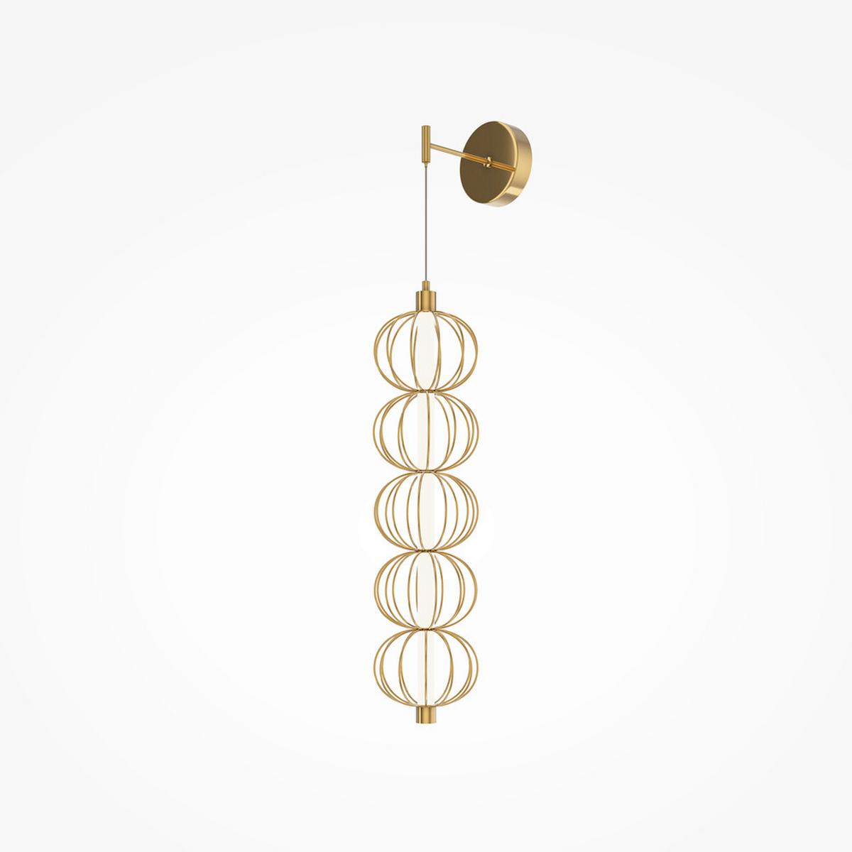Wandleuchte Golden Cage - Goldfarben, MODERN, Metall (22,2/13,9/69,8cm) - MAYTONI
