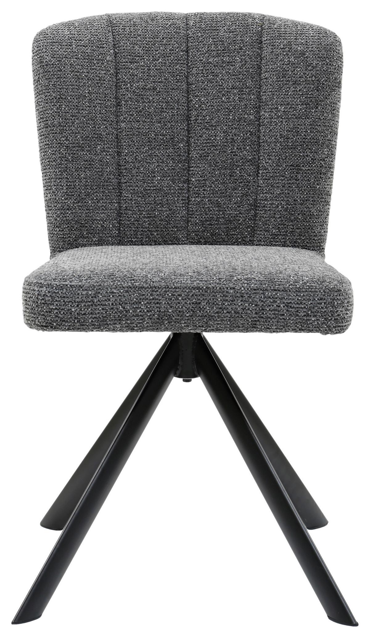 Otočná stolička NORA sivá - čierna/sivá, Modern, kov/drevo (52/87/64cm) - Premium Living