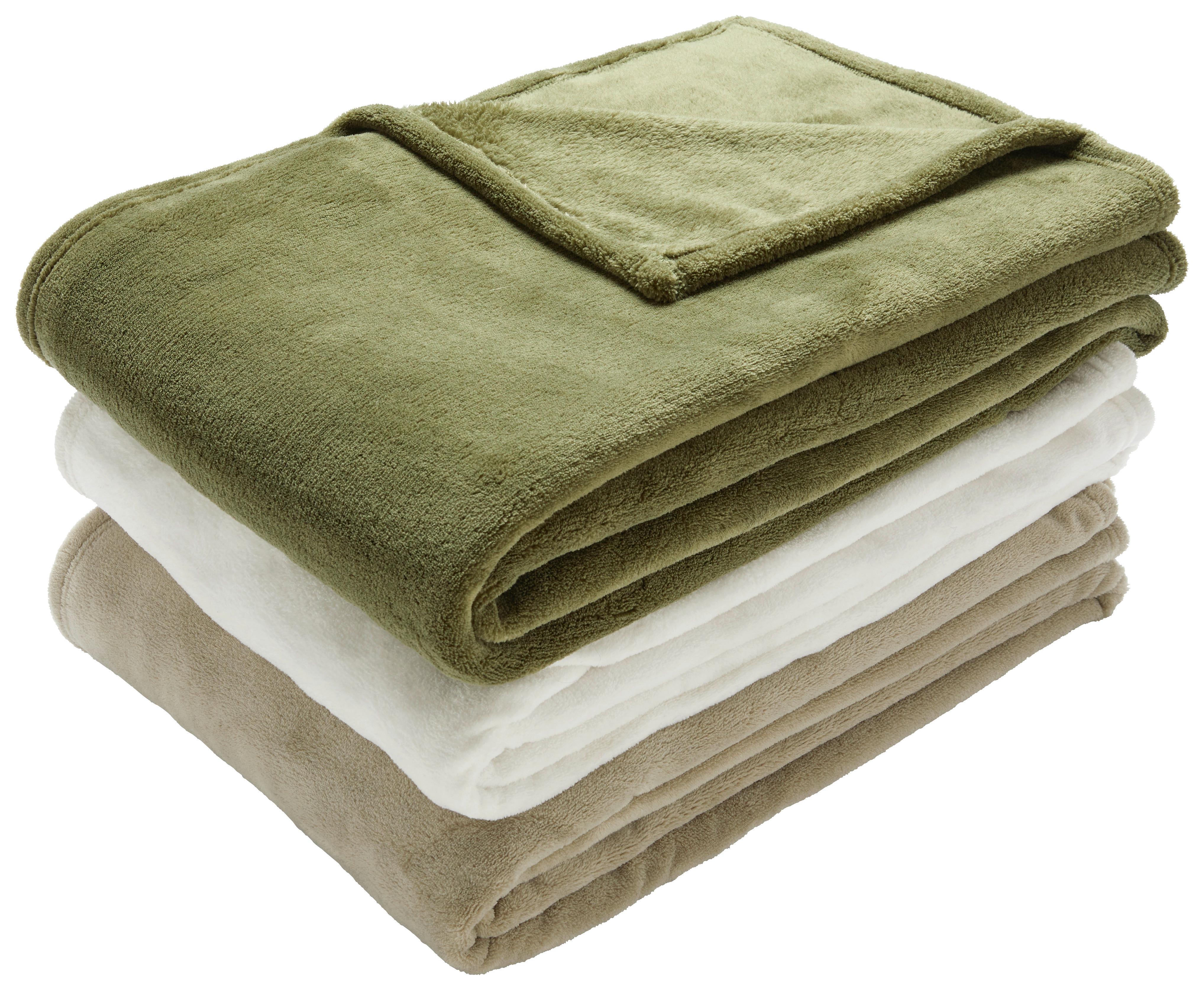 Měkká Deka Kuschelix, 140/200cm - olivově zelená, textil (140/200cm) - Modern Living