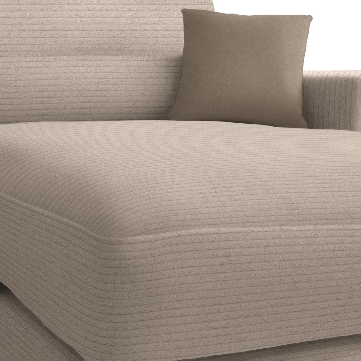 Rohová sedačka FABIONA, pravá, cappuccino menč. / cappuccino - cappuccino, Modern, drevo (268/85cm) - Premium Living