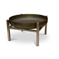 Feuerschale Cube M - Edelstahlfarben/Rostfarben, Basics, Metall (63/63/34,5cm)