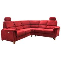 Ecksofa Parole Rot S: 241/238 cm - Wildeiche/Rot, KONVENTIONELL, Textil (241/238cm) - Livetastic