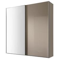 Šatní skříň SONATE ROM 200/240 - pískové barvy/barvy hliníku, Moderní, kov/kompozitní dřevo (200/240/68cm)