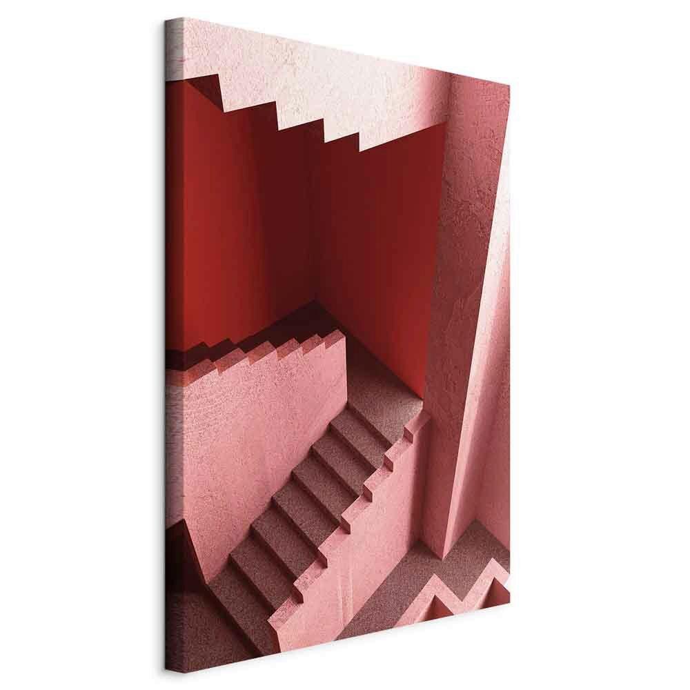 LEINWANDBILD Pink Bordeaux B: 40 cm - Pink/Bordeaux, Basics, Holzwerkstoff/Textil (40/60/1.2cm) - artgeist