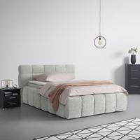 Čalúnená posteľ MONTE 120x200, sivohnedá - čierna/taupe, Konventionell, textil/plast (120/200cm) - Based