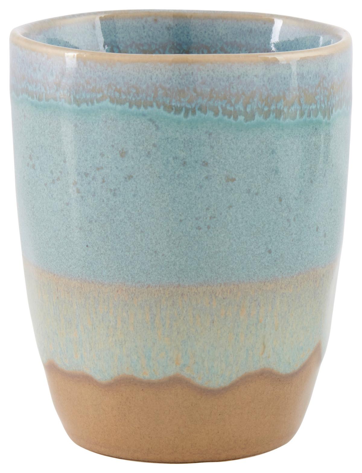 Hrnek na kávu FRANK - bílá/modrá, Moderní, keramika (8/9,6cm)