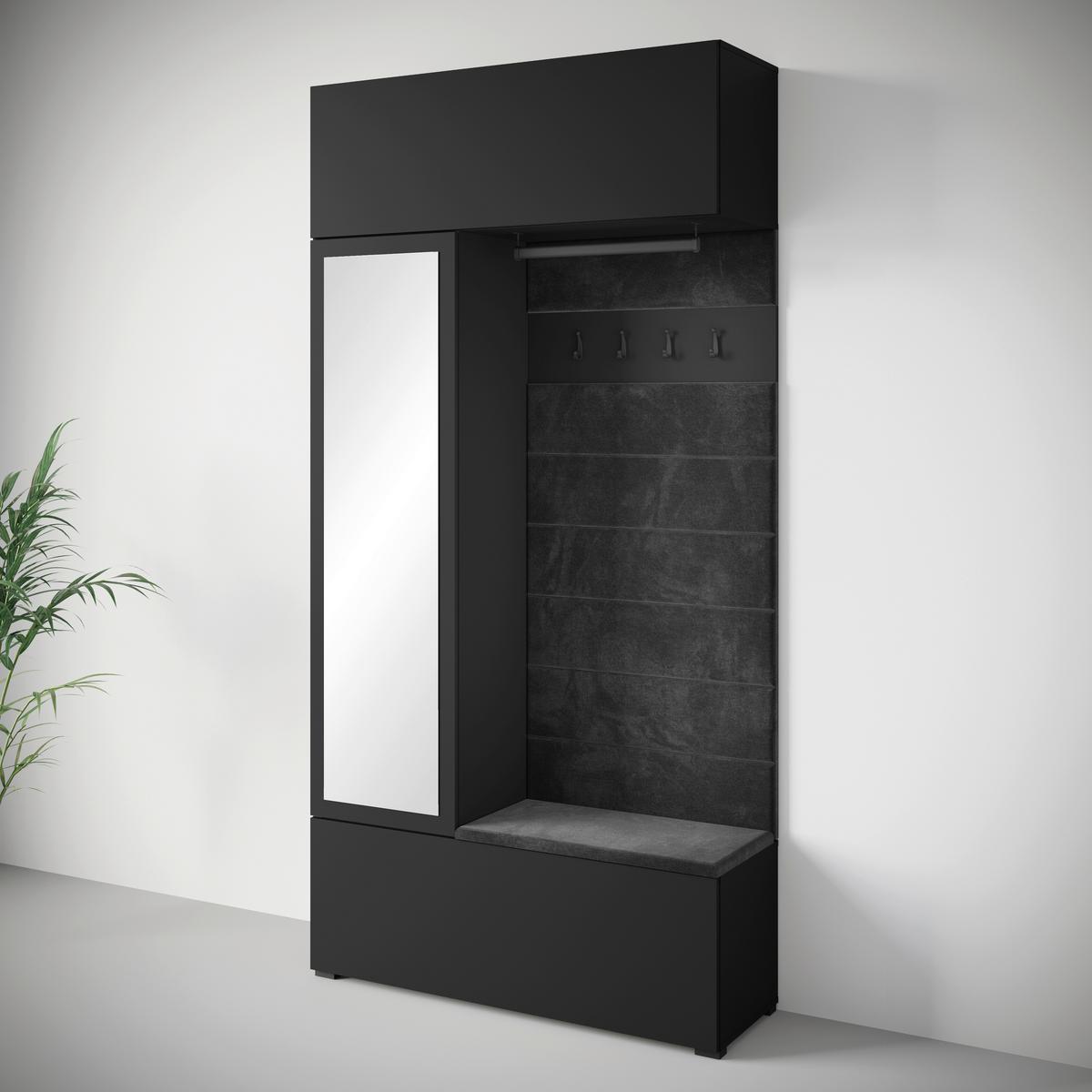 ŠATNA TEJO - černá, Trend, kompozitní dřevo (115/231,9/37,5cm) - Livetastic