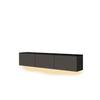 Lowboard Neon Anhrazit/Schwarz B: 160 cm - Anthrazit/Schwarz, Design, Holzwerkstoff (160/35/32cm) - Livetastic