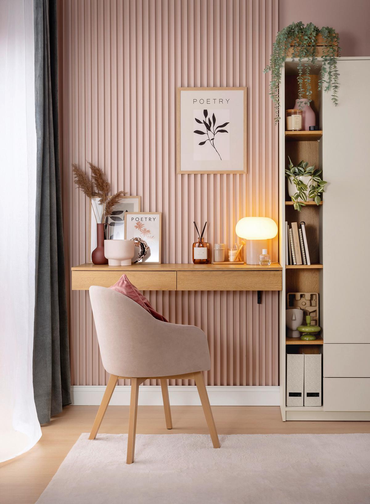skriňa s otočnými dverami FANO dekor kašmír/dub - kašmírová/farba duba, Modern, kompozitné drevo (72,8/205/40cm) - Modern Living