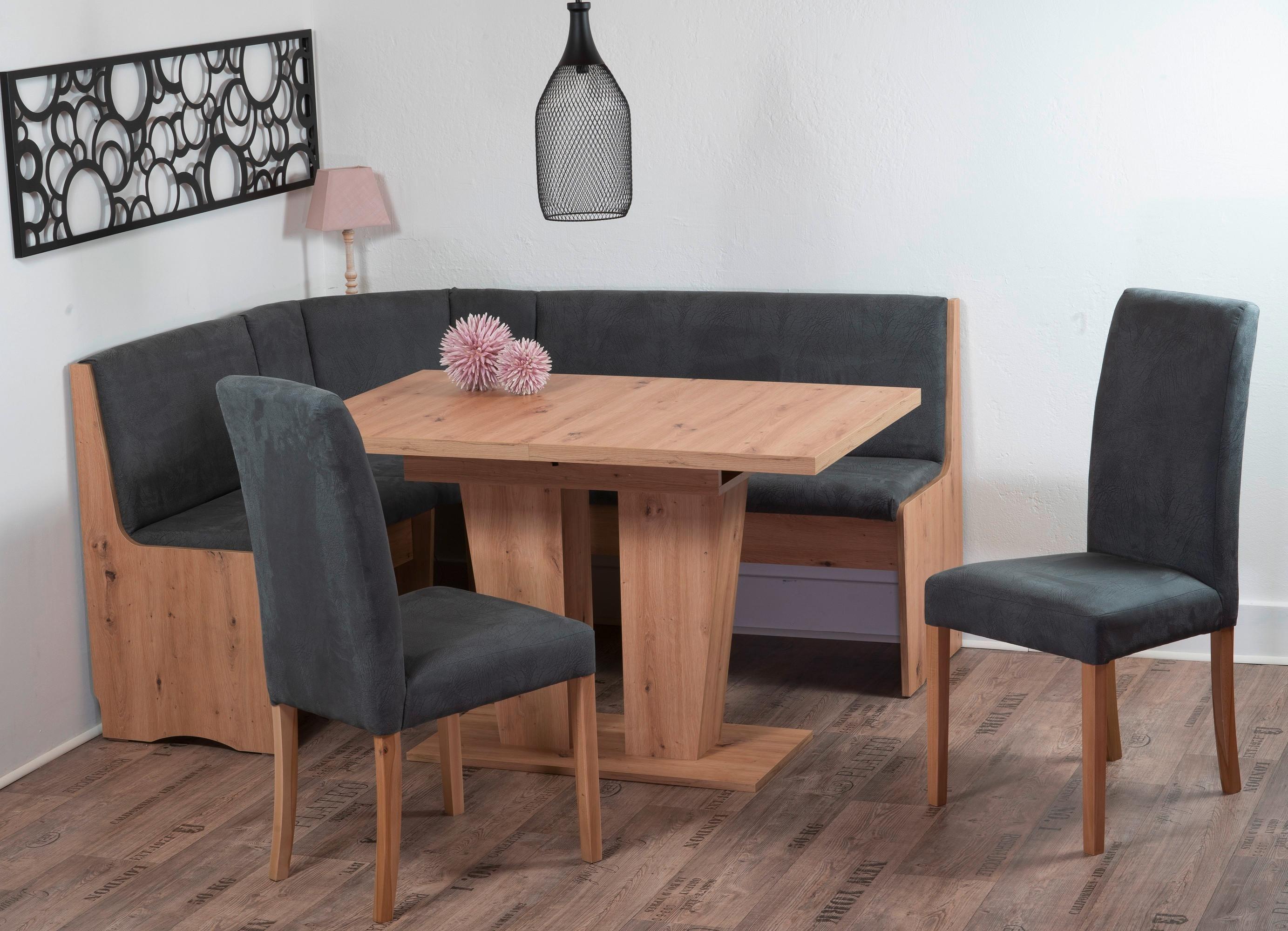 Eckbankgruppe Duisburg Veduar Titanic Grau/eiche D. L: 125cm - Eiche Artisan/Grau, KONVENTIONELL, Holz/Holzwerkstoff (125/89/165cm) - MID.YOU