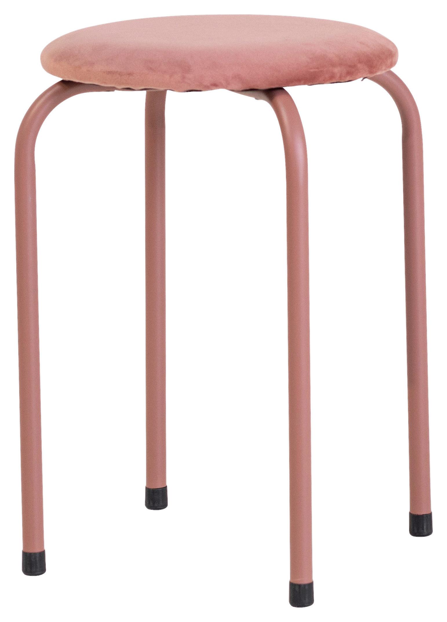 Stohovateľný Stolček Isabelle - ružová, Moderný, kov/textil (30/45cm) - Modern Living