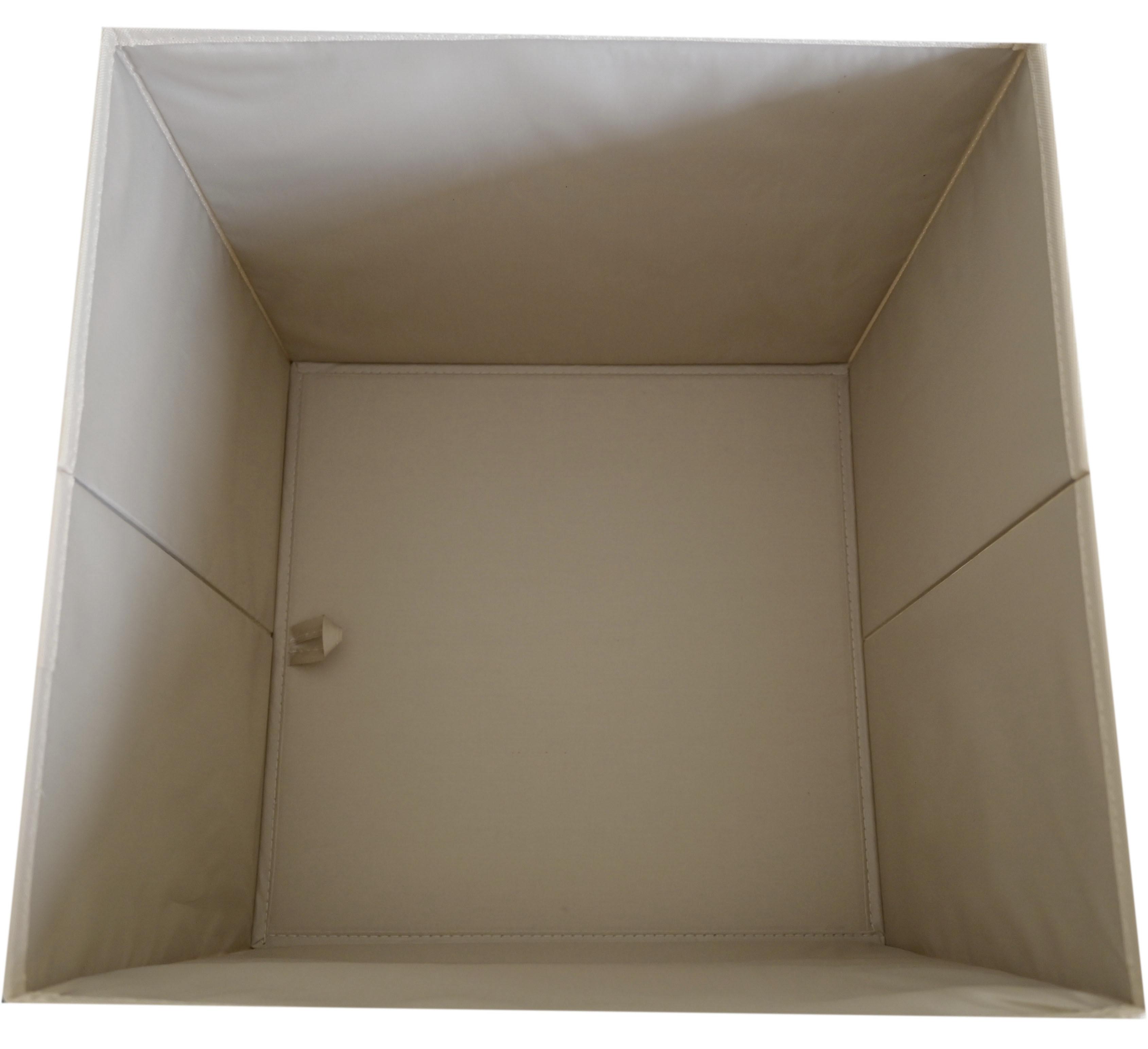 Skladací Box Peter - Ca. 34l -Ext- - krémová, kartón/textil (33/32/33cm) - Modern Living