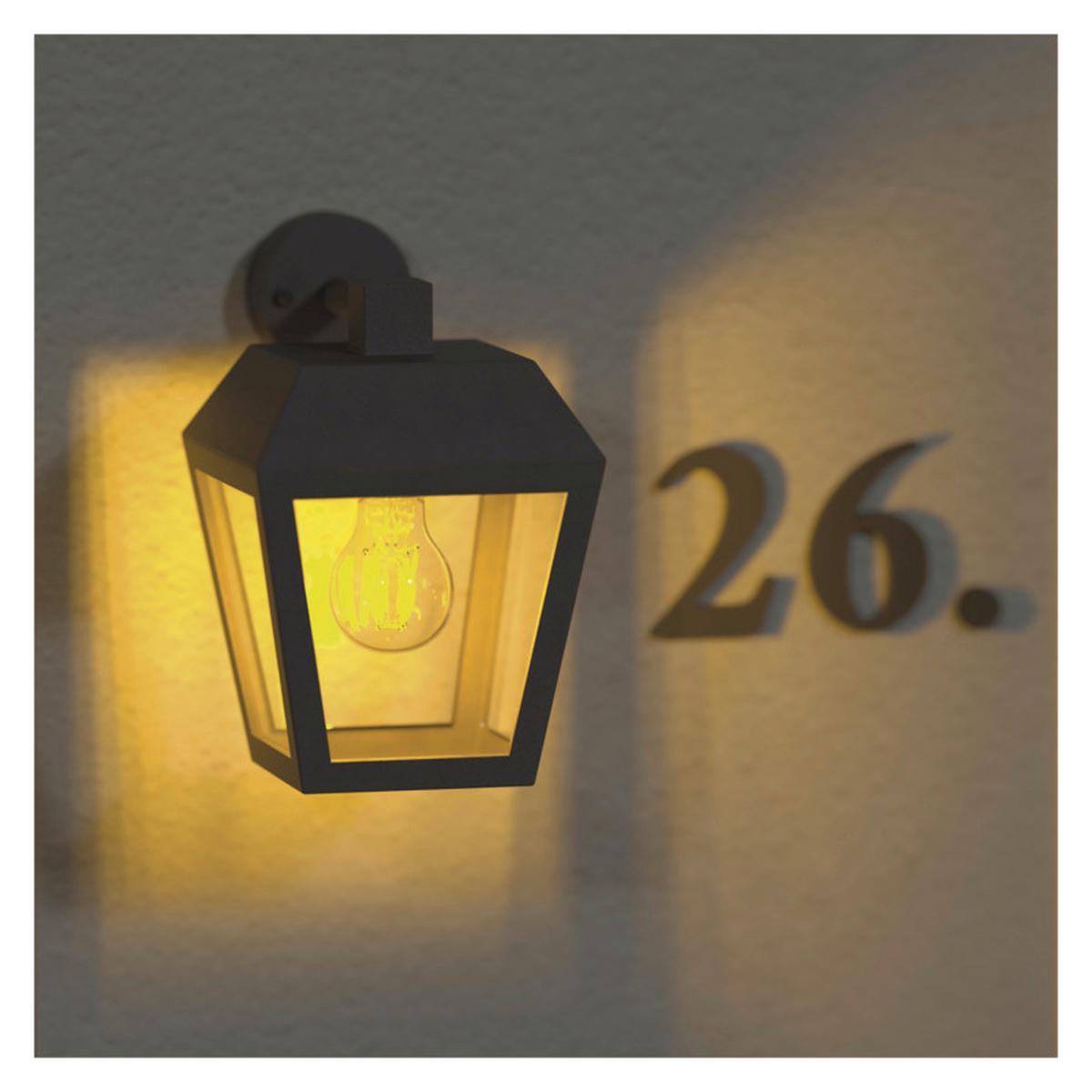 VONKAJŠIE LED SVIETIDLO ADENIA - čierna, Modern, kov/plast