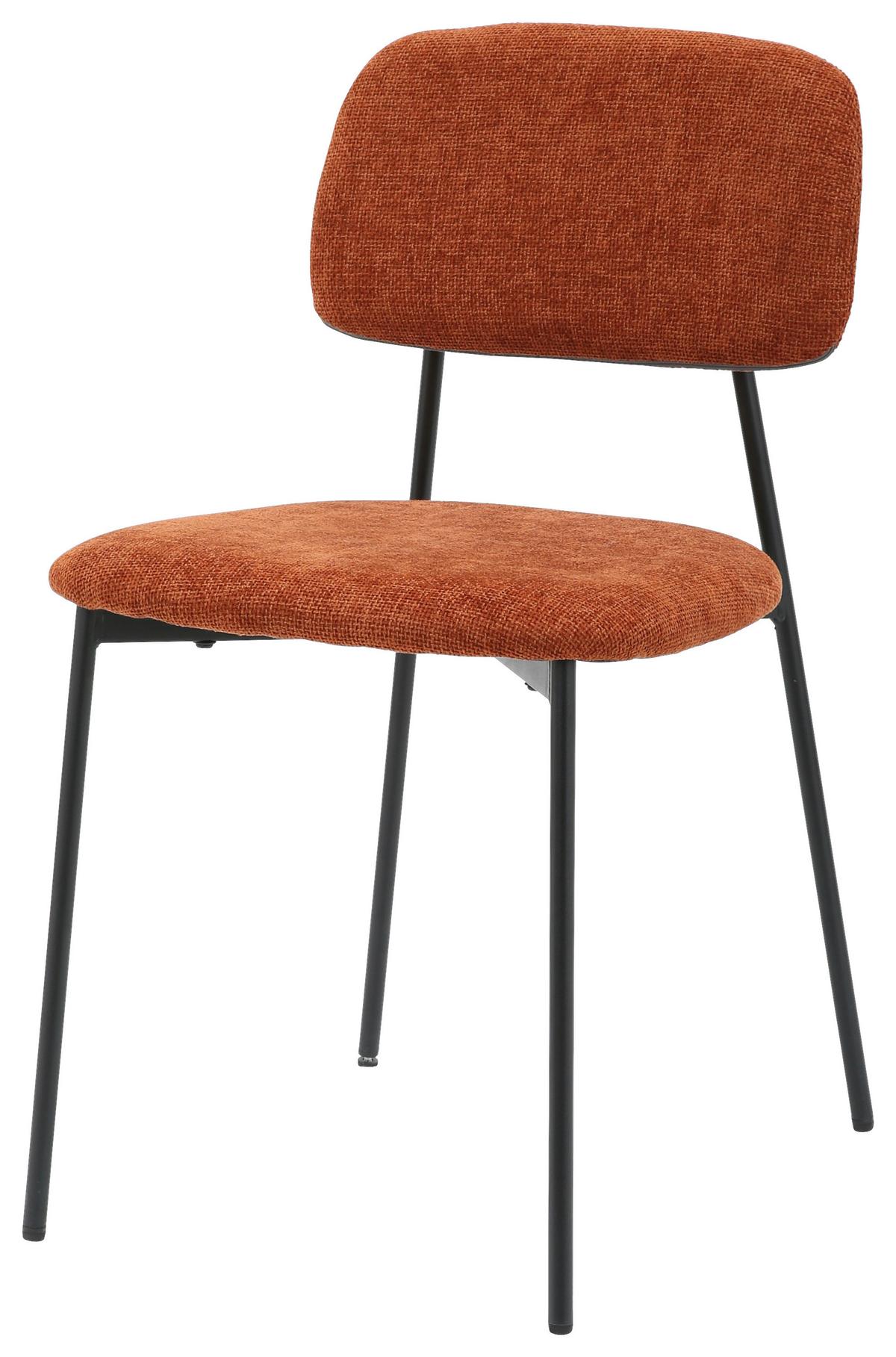 Židle Lara hnědá - černá/rezavá, Moderní, kov/textil (44/78,5/49cm) - Mömax