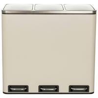 Abfallsammler Clean Ix - Beige/Schwarz, Basics, Kunststoff/Metall (61/56/31,5cm) - MID.YOU