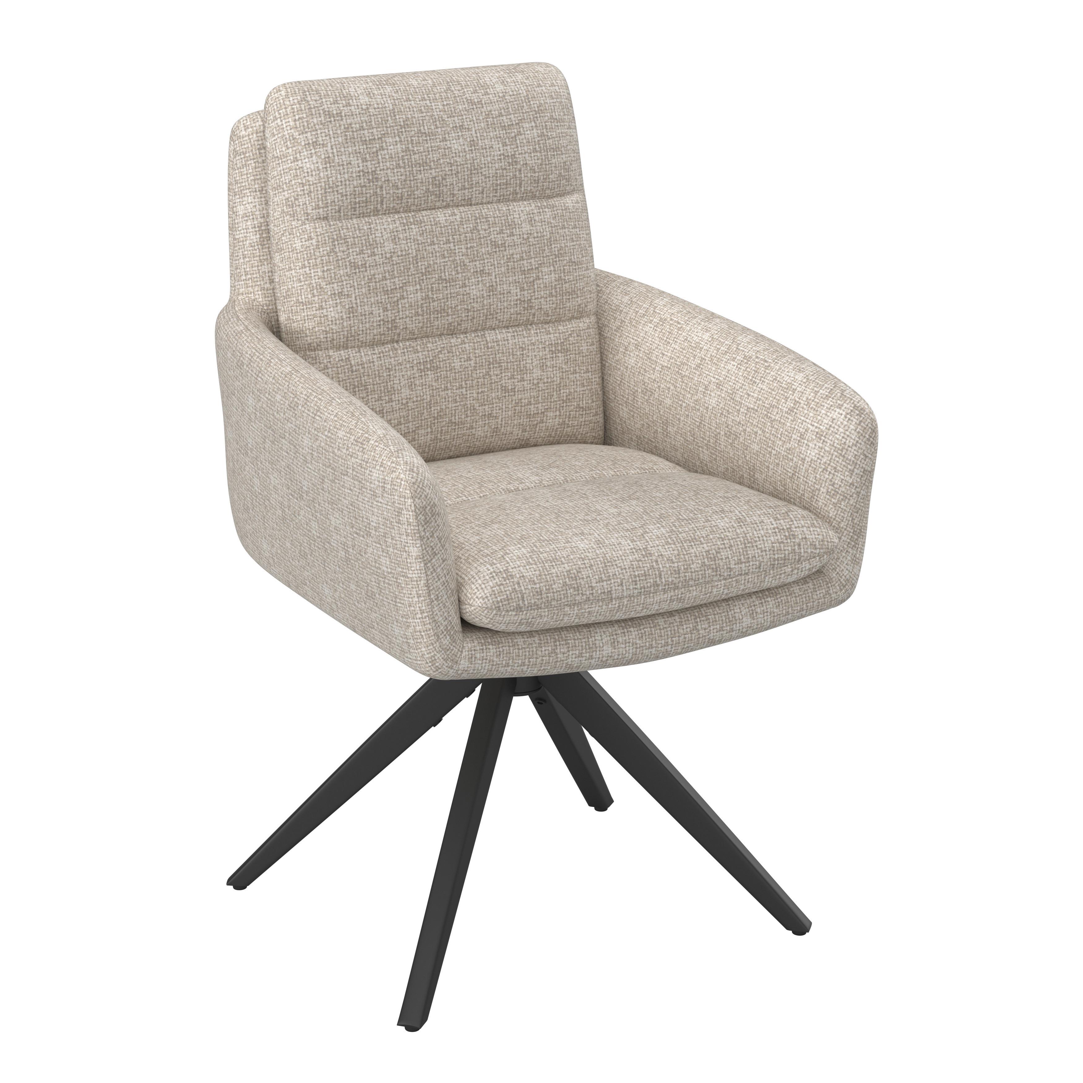 ŽIDLE S PODRUČKAMI LAURIN - světle šedá, Moderní, kov/dřevo (59/93/63cm) - Bessagi Home