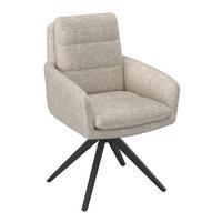 STOLIČKA S PODRÚČKAMI LAURIN - svetlosivá, Modern, kov/drevo (59/93/63cm) - Bessagi Home