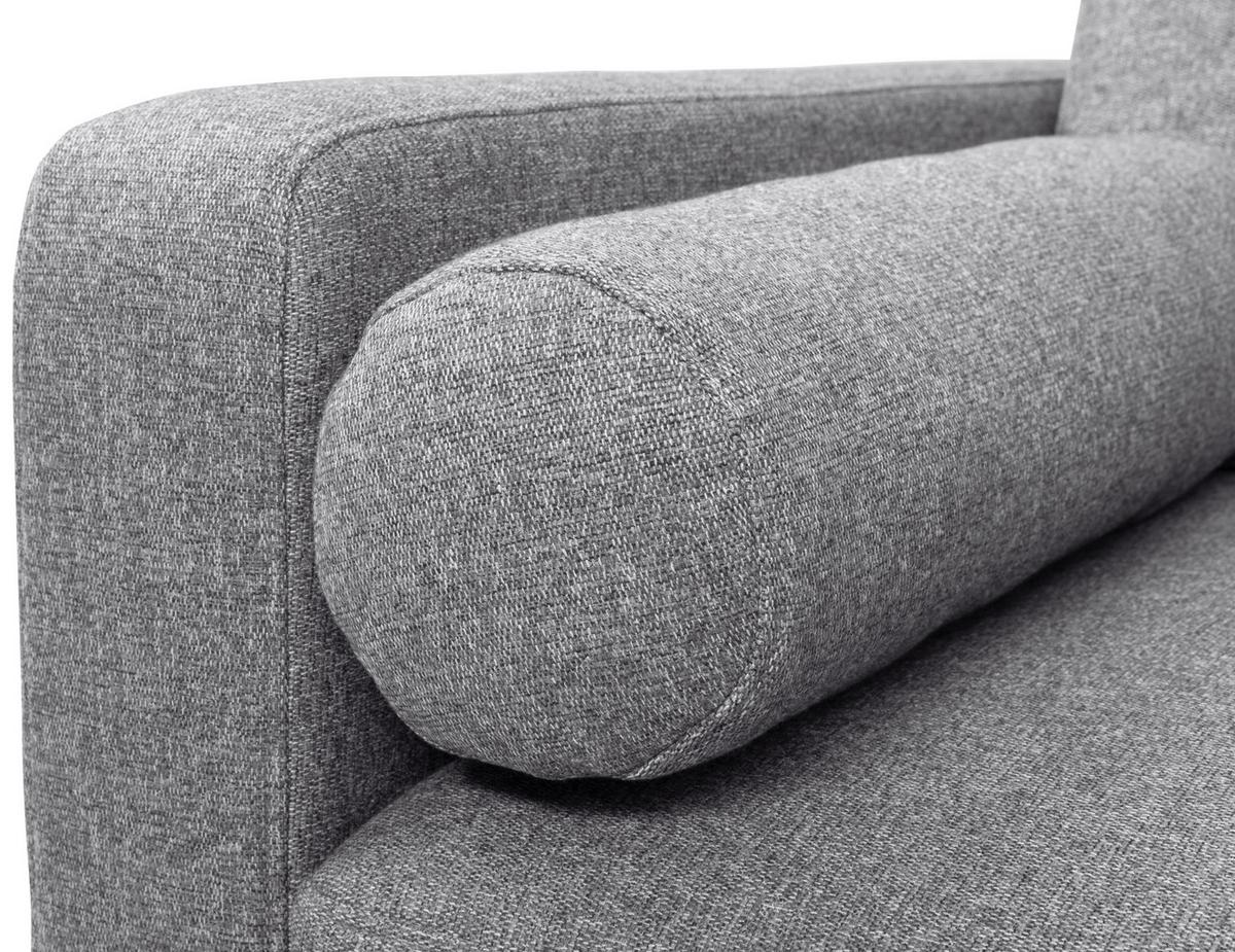 Eckschlafsofa Noret Hellgrau S: 223/157 cm - Dunkelgrau/Schwarz, KONVENTIONELL, Textil (223/157cm) - MID.YOU