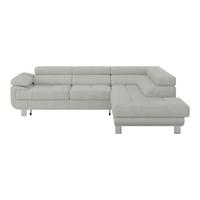 Ecksofa mit Schlaffunktion & Bettkasten Hellgrau 270x230cm - Hellgrau, MODERN, Textil (270/230cm) - Ondega