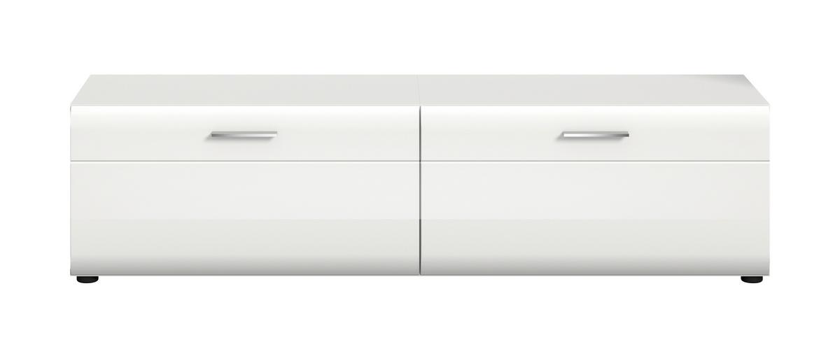 Sideboard Ice Weiß/weiß Hochglanz B: 160 Cm - Weiß Hochglanz/Schwarz, Design, Holzwerkstoff (160/41/40cm) - Livetastic