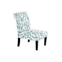 Stuhl Indira 100 Grün/Weiß - Schwarz/Weiß, Design, Holz/Textil (55/92/77cm) - Kayoom