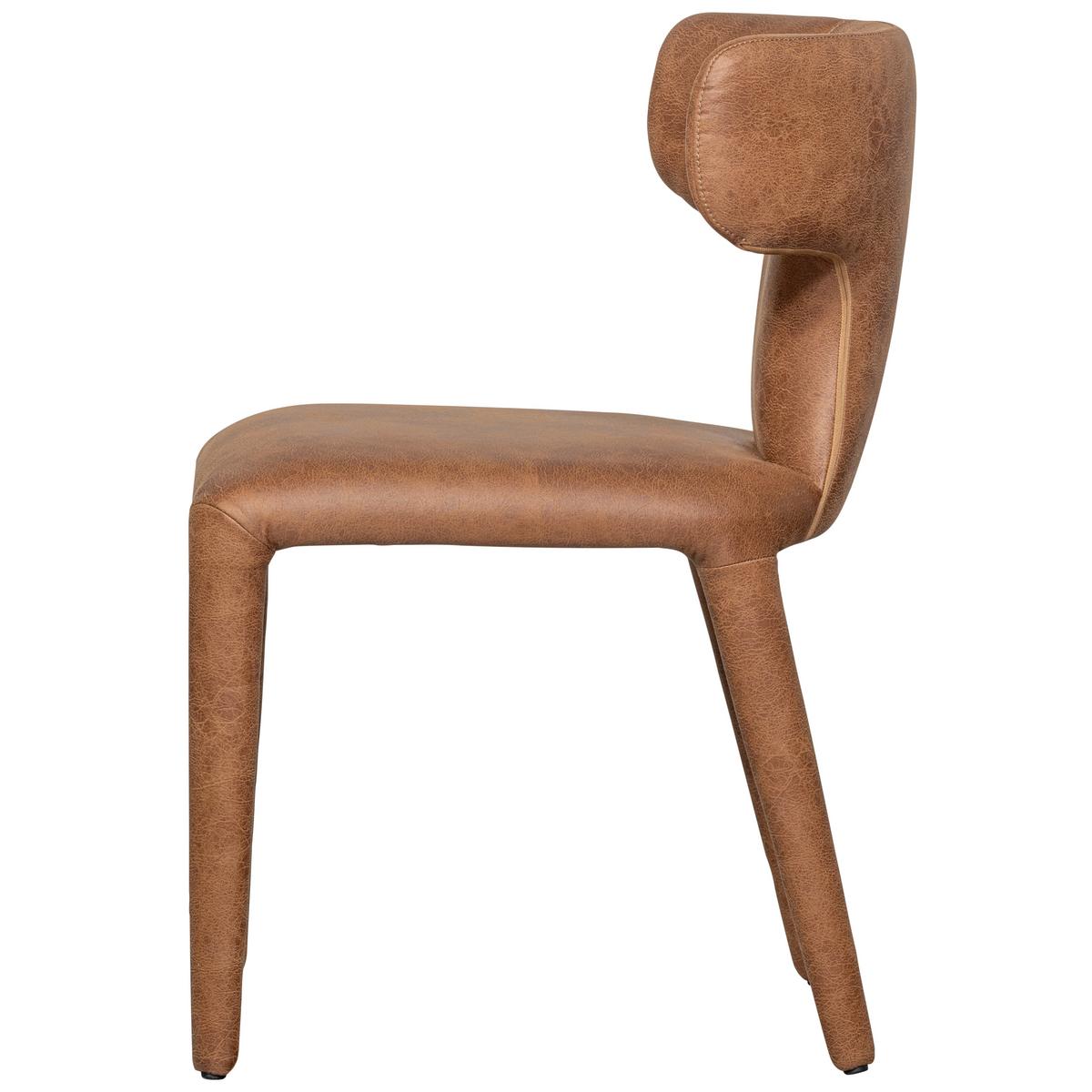 STUHL-SET Permit Cognac B: 52cm - Cognac, MODERN, Holzwerkstoff/Textil (52/78/53cm) - Livetastic