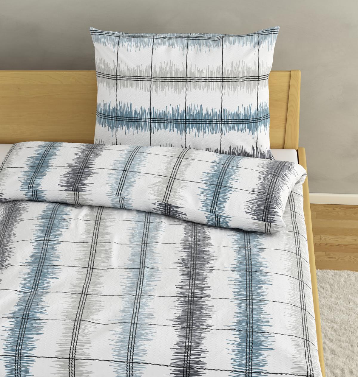 Ágyneműhuzat-garnitúra Aurelia - kék, Modern, textil (140/200cm) - Luca Bessoni