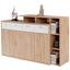Kommode Tom - Eichefarben/Silberfarben, MODERN, Holzwerkstoff (190/105/40cm) Kommode Tom - Eichefarben/Silberfarben, MODERN, Holzwerkstoff (190/105/40cm)