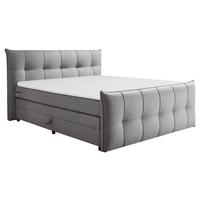 Boxspringbett Mit Topper & Bettkasten 180x200 Manchester - Dunkelgrau/Schwarz, MODERN, Holzwerkstoff/Textil (180/200cm) - MID.YOU